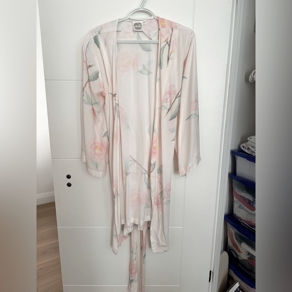 Knee length bridal robe